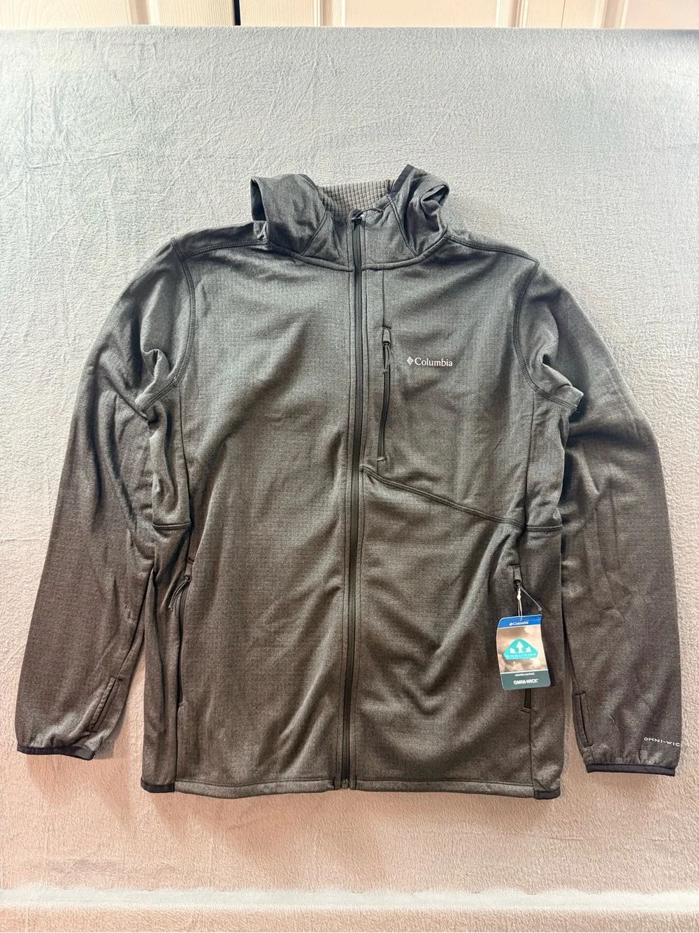 Columbia Men's Charcoal Hooded Full-Zip Jacket